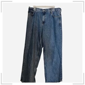 Zara Blue Wide Leg High Rise Jeans 10